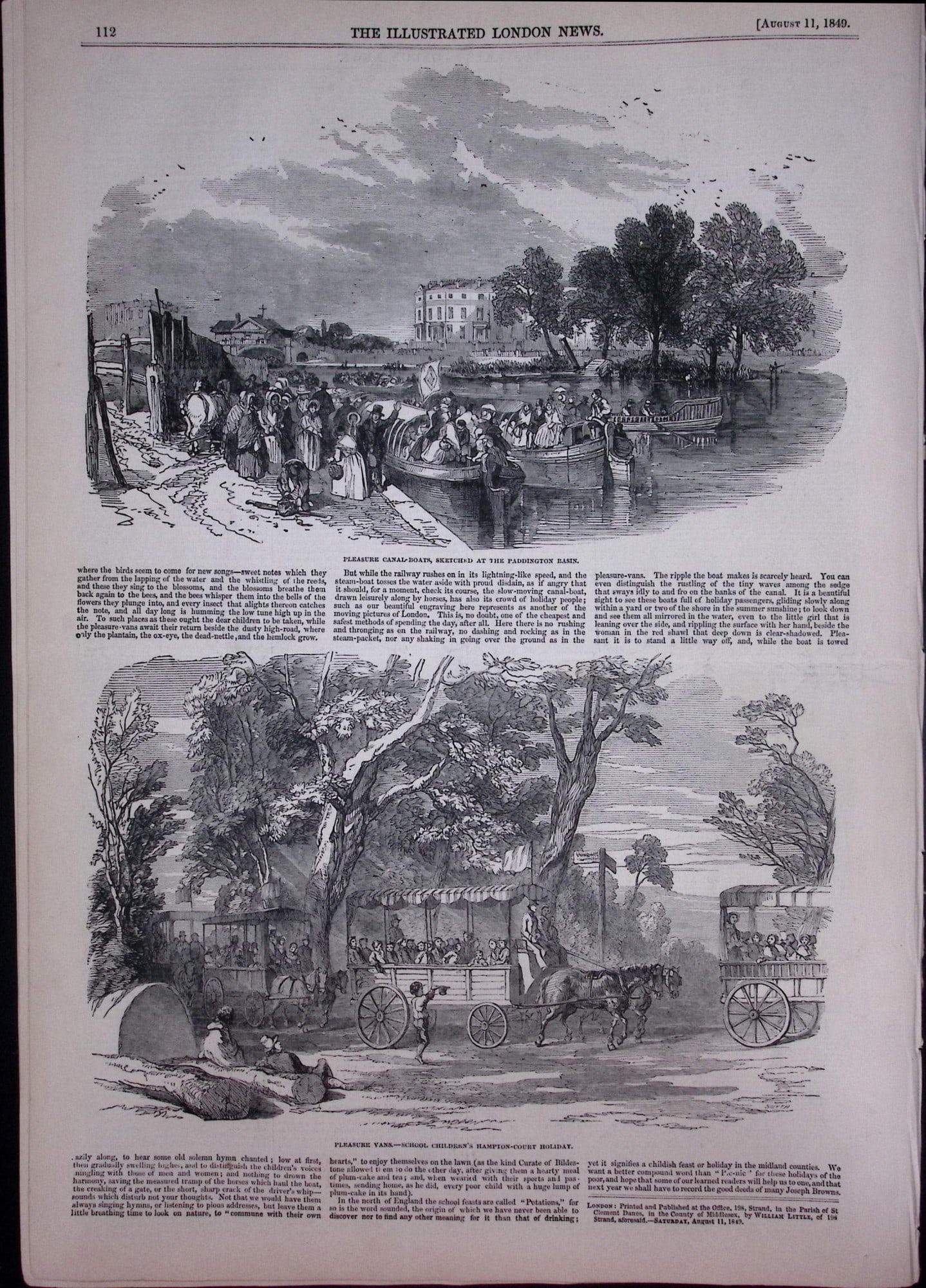 Queen Victoria Royal Tour to Ireland Antique 177-Year-Old Newspaper-6 - 7