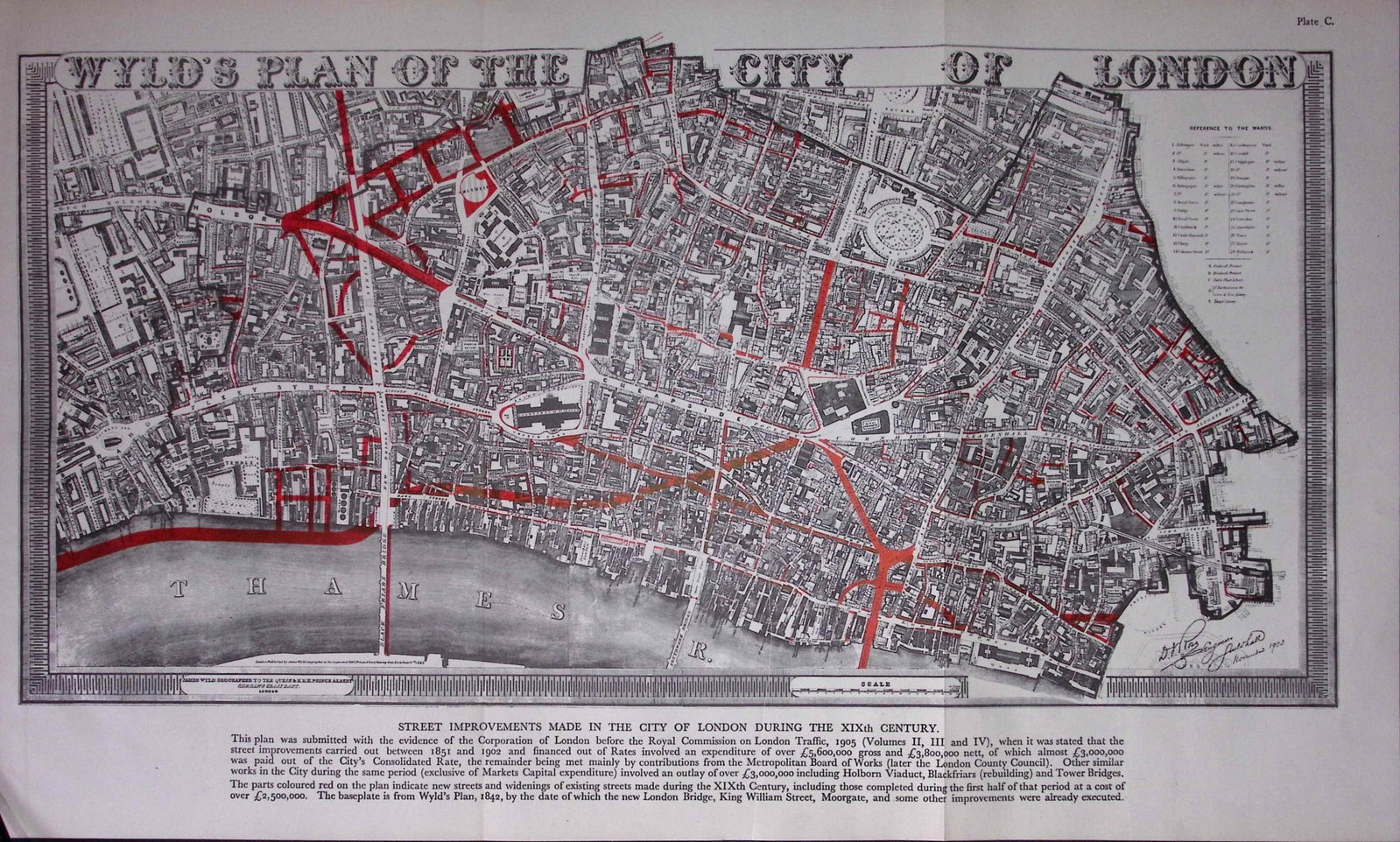 City of London Wyld’s Plan & 1944 Detailed Street Improvements Map-20: Title: City of London Wyld’s Plan & 1944 Detailed Street Improvements Map-20 Description: This is a Large Folding Map and Measures Approx 33.5 x 57.5 (cm) 13.25 x 22.5 (Inches). This