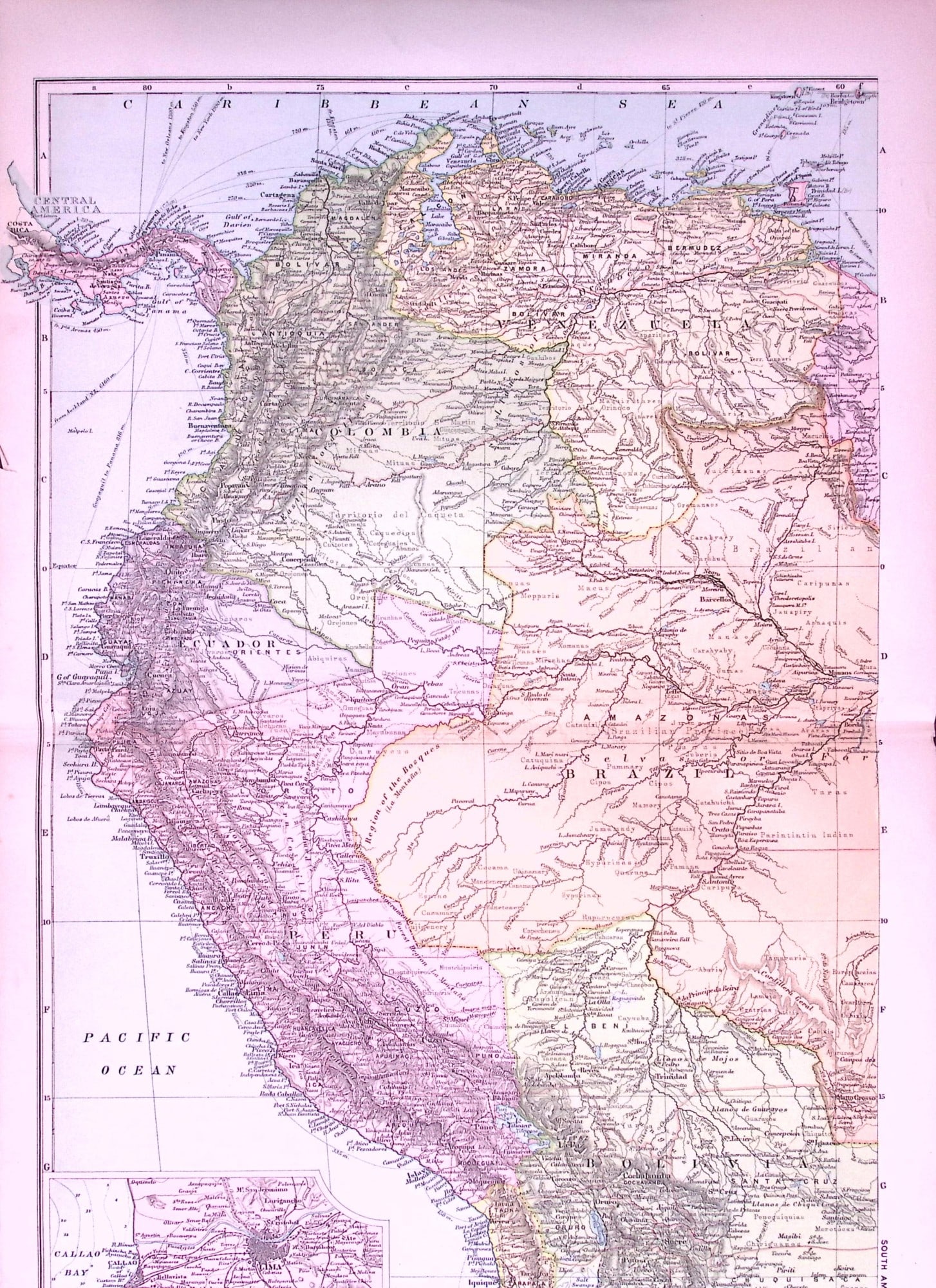 South America North West 120-Year-Old Large Antique Map by G.W. Bacon-44: Title: South America North West 120-Year-Old Large Antique Map by G.W. Bacon-44 Description: South America North West 120-Year-Old Large Antique Map by G.W. Bacon-44 This Antique Map Has Been Removed