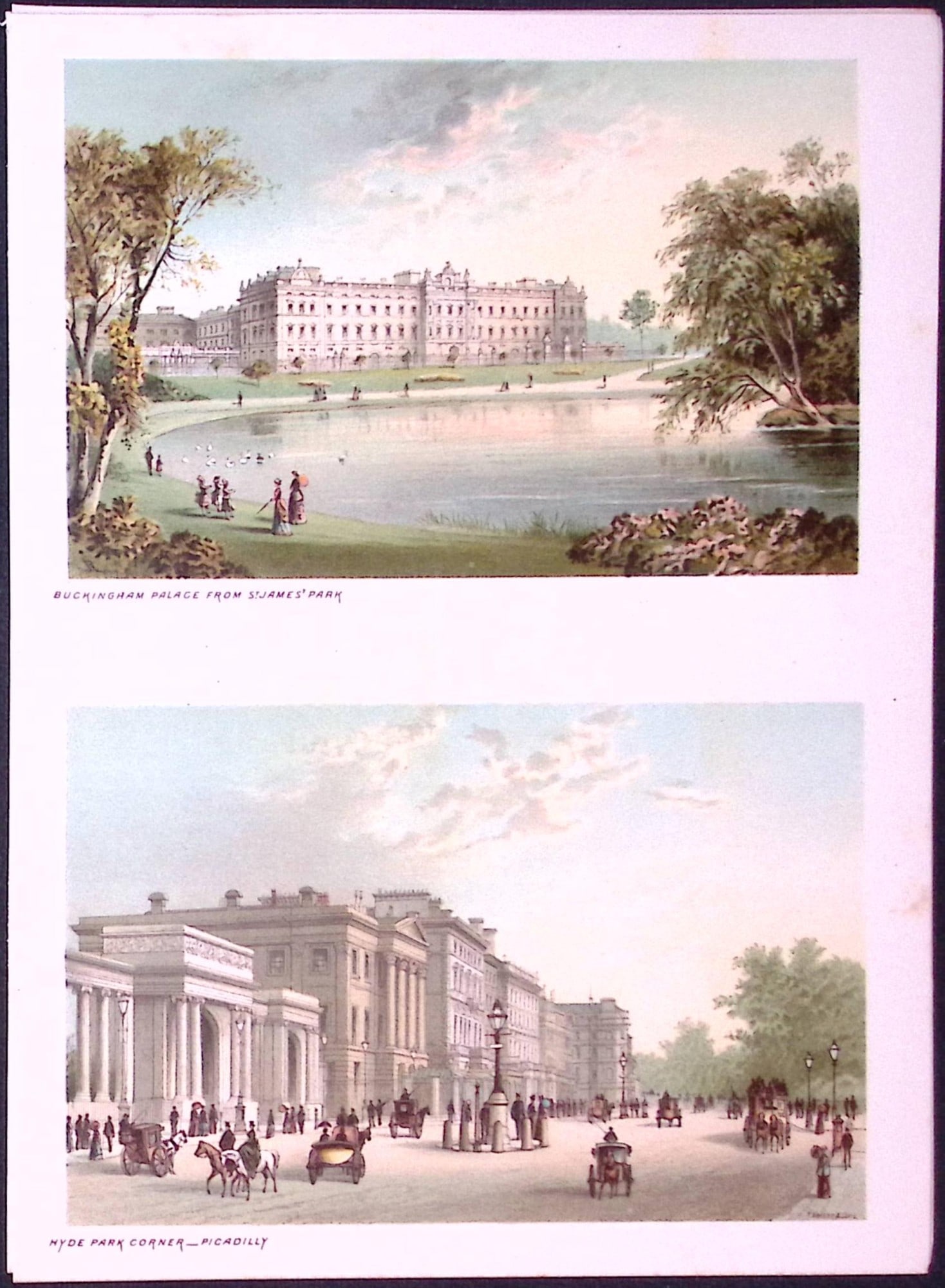 London Horse Guards & Nelson Column Victorian Antique Double Print-7: Title: London Horse Guards & Nelson Column Victorian Antique Double Print-7 Description: This Antique Illustration Has Been Removed from a First Edition of. English Scenery Cities, Lakes