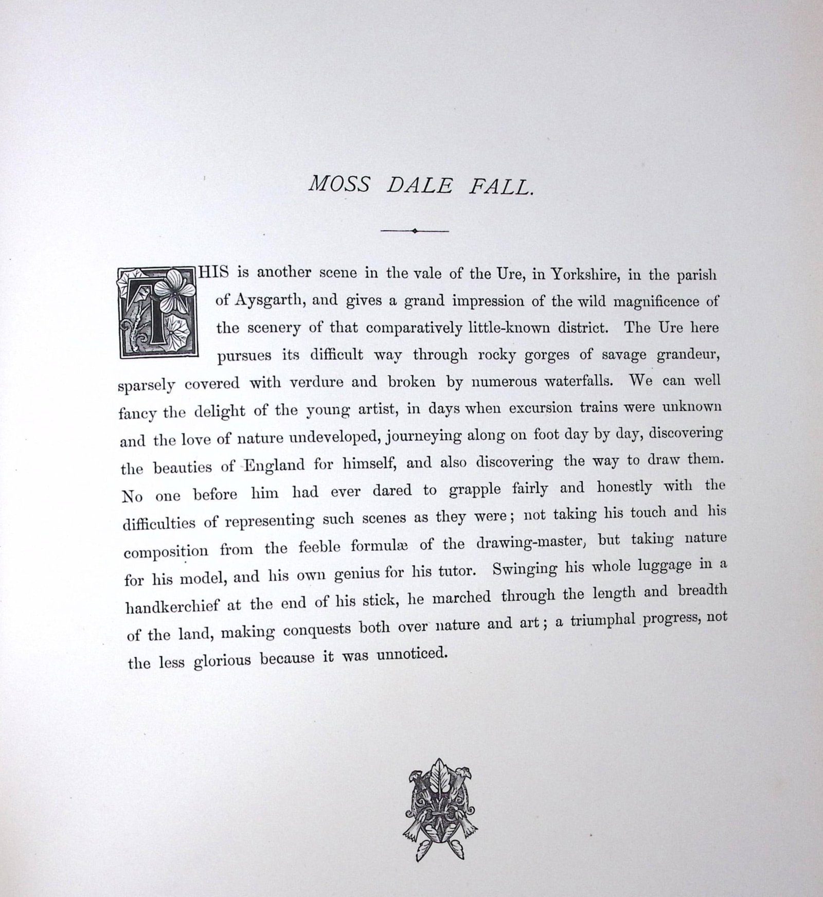 J.M.W Turner Moss Dale Fall Wensleydale Yorkshire Antique Steel Engraving-91-TR - 2