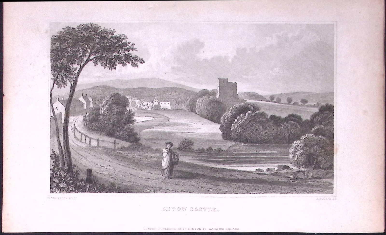 Ayton Castle Yorkshire 198 Years-Old Thomas Allen Antique Steel Engraving-16: Title: Ayton Castle Yorkshire 198 Years-Old Thomas Allen Antique Steel Engraving-16 Description: This 198 Years-Old Steel Engraved Plate Has Been Removed from an Antique Edition of. A New and