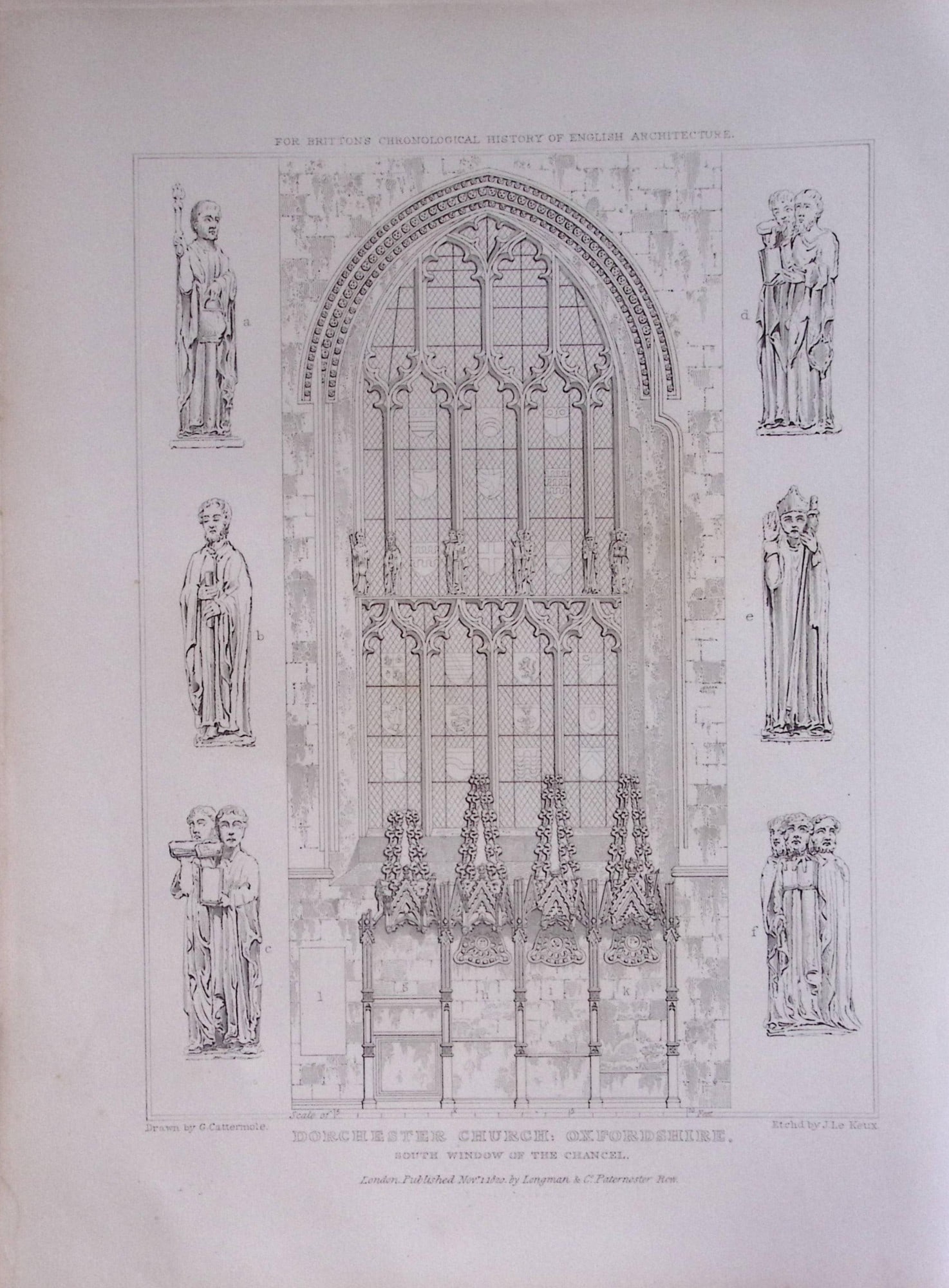Dorchester Church Oxfordshire 190 Years-Old John Britton Antique Steel Engraving-224: Title: Dorchester Church Oxfordshire 190 Years-Old John Britton Antique Steel Engraving-224 Description: This 191 Years-Old Steel Engraved Plate Has Been Removed from an Antique Edition of. John