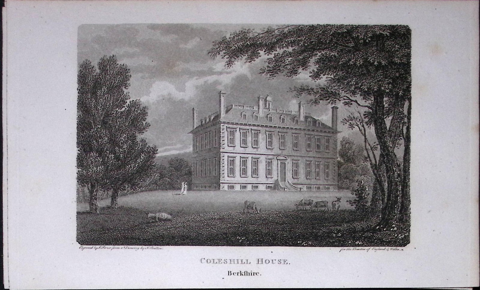 Colesmill House Berkshire Antique 226 Years-Old Georgian Steel-Engraving-439: Title: Colesmill House Berkshire Antique 226 Years-Old Georgian Steel-Engraving-439 Description: This Georgian Antique Print Was Removed from a First Edition of. The Beauties of England and Wal
