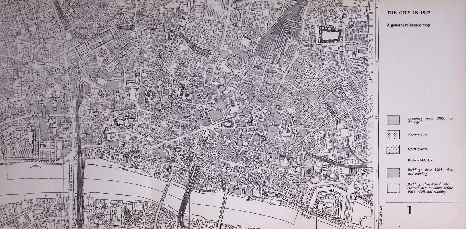 The City of London Proposed Reconstruction Development Plans After World War 2 Damage-3: Title: The City of London Proposed Reconstruction Development Plans After World War 2 Damage-3 Description: This Folded Large Plan for the New London, After the Damaged Caused During the Blitz WW2.
