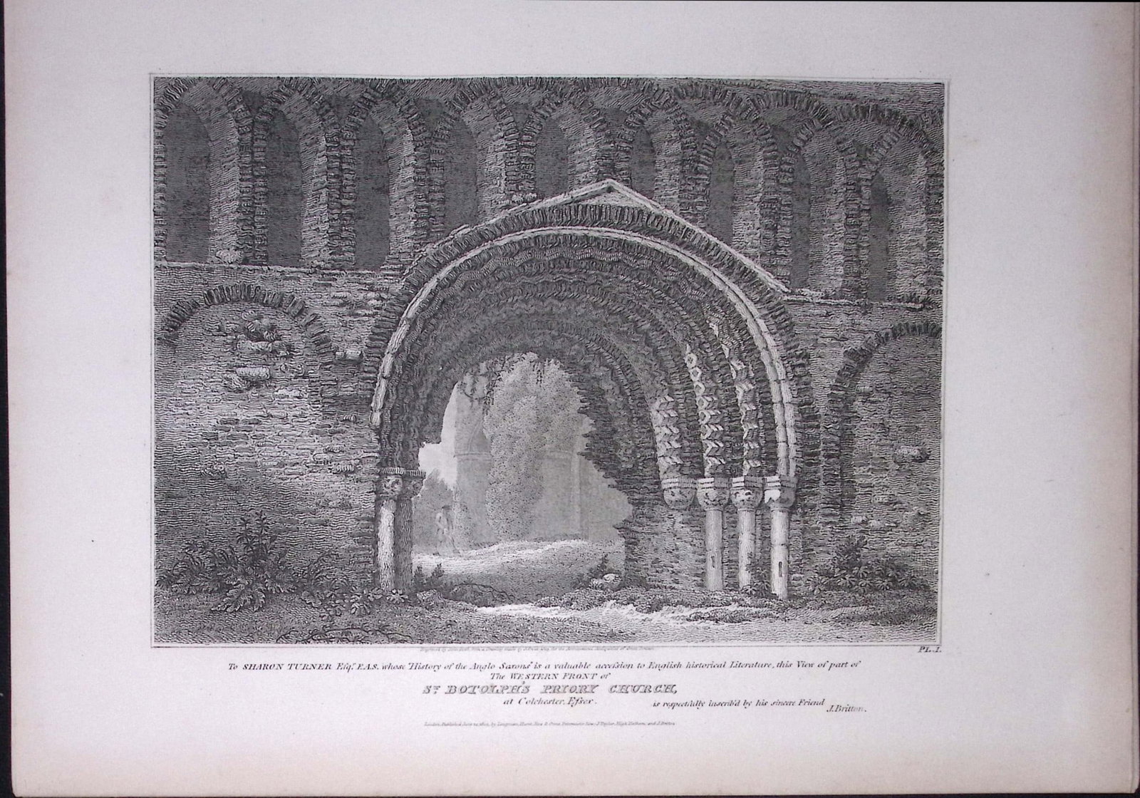 St Botolph Priory Church Essex Rare John Britton Antique Steel Engraving-1: Title: St Botolph Priory Church Essex Rare John Britton Antique Steel Engraving-1 Description: This 191 Years-Old Steel Engraved Plate Has Been Removed from an Antique Edition of. John Britton The