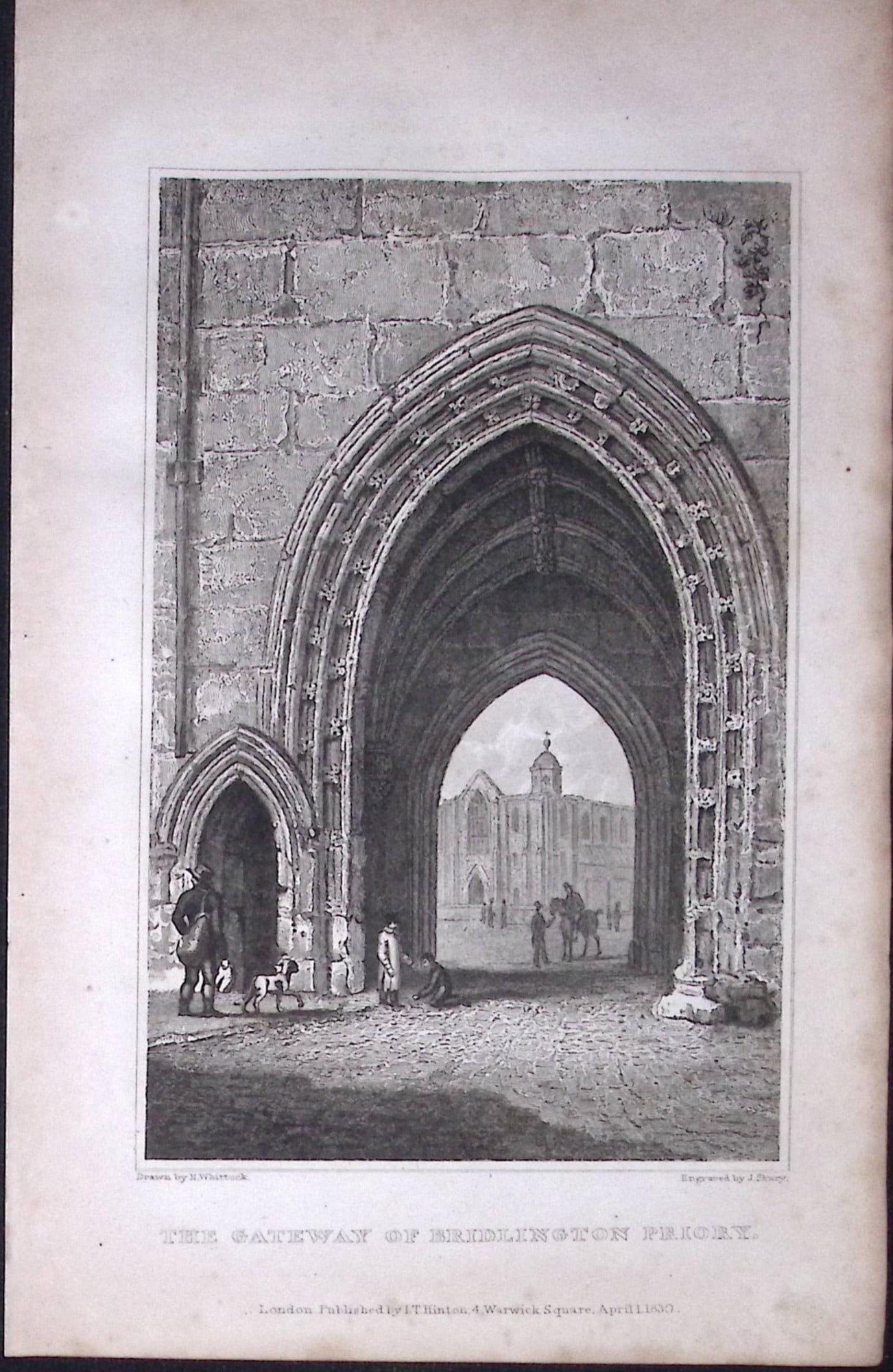 Bridlington Priory Yorkshire 198 Years-Old Thomas Allen Antique Steel Engraving-57: Title: Bridlington Priory Yorkshire 198 Years-Old Thomas Allen Antique Steel Engraving-57 Description: This 198 Years-Old Steel Engraved Plate Has Been Removed from an Antique Edition of. A New and