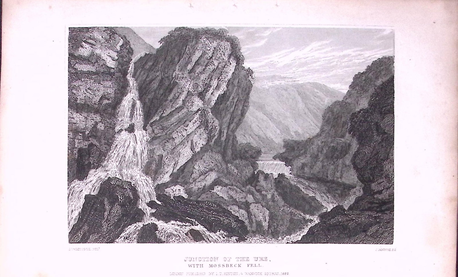 Junction of The Ure Yorkshire 198 Years-Old Thomas Allen Antique Steel Engraving-8: Title: Junction of The Ure Yorkshire 198 Years-Old Thomas Allen Antique Steel Engraving-8 Description: This 198 Years-Old Steel Engraved Plate Has Been Removed from an Antique Edition of. A New and