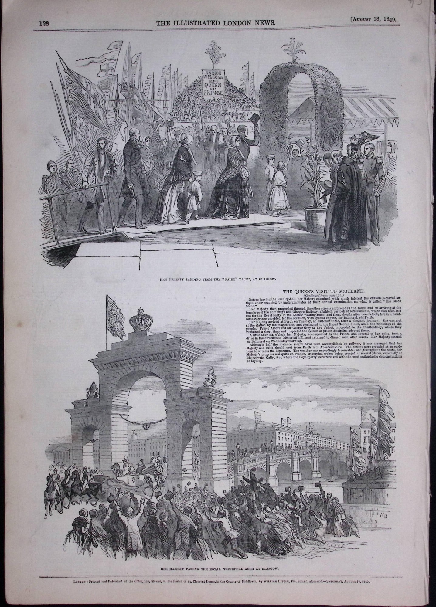 Queen Victoria Royal Tour of Ireland Antique 177-Year-Old Newspaper-15 - 6