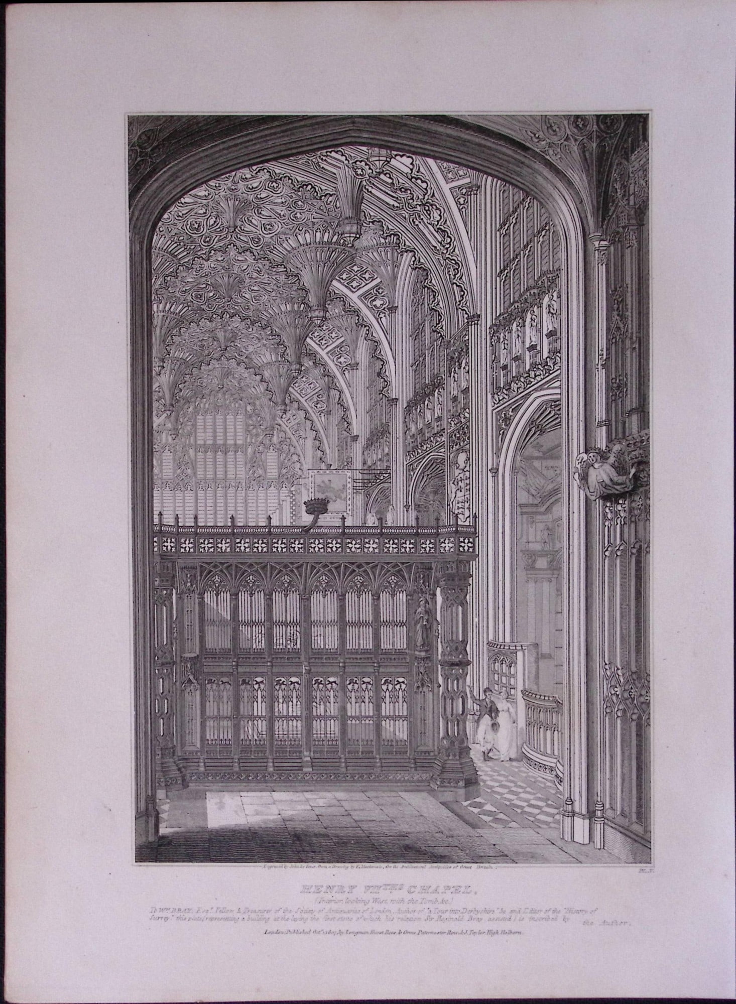 Westminster Abbey London 190 Years-Old John Britton Antique Steel Engraving-191: Title: Westminster Abbey London 190 Years-Old John Britton Antique Steel Engraving-191 Description: This 191 Years-Old Steel Gilt-Edged Engraved Plate Has Been Removed from an Antique Edition of.