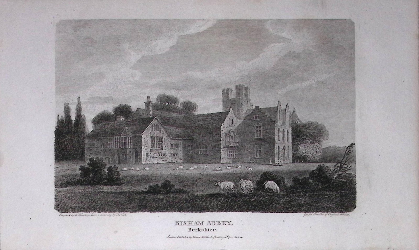 Bisham Abbey Berkshire Antique 226 Years-Old Georgian Steel-Engraving-442: Title: Bisham Abbey Berkshire Antique 226 Years-Old Georgian Steel-Engraving-442 Description: This Georgian Antique Print Was Removed from a First Edition of. The Beauties of England and Wales