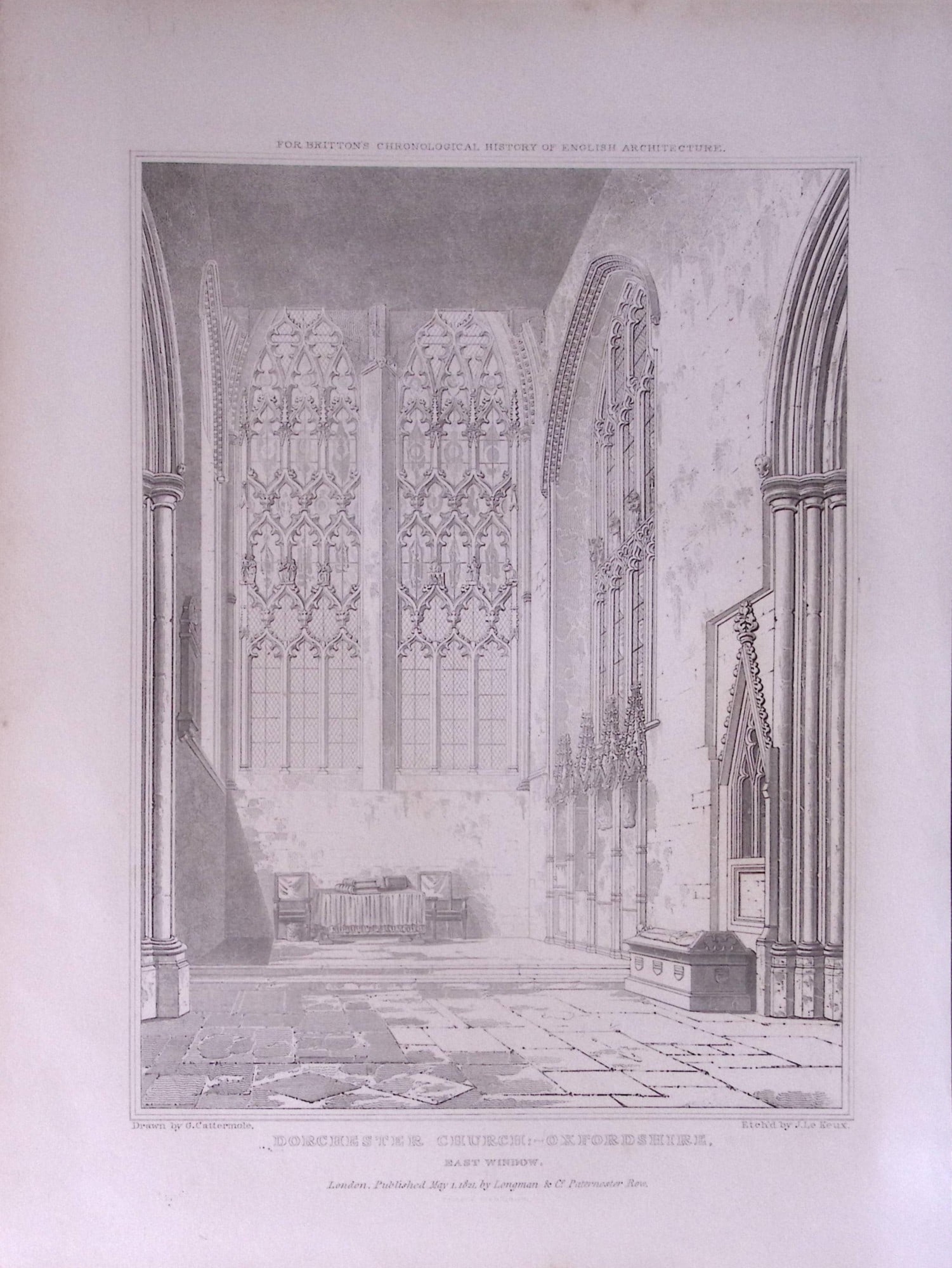 Dorchester Church Oxfordshire 190 Years-Old John Britton Antique Steel Engraving-222: Title: Dorchester Church Oxfordshire 190 Years-Old John Britton Antique Steel Engraving-222 Description: This 191 Years-Old Steel Engraved Plate Has Been Removed from an Antique Edition of. John