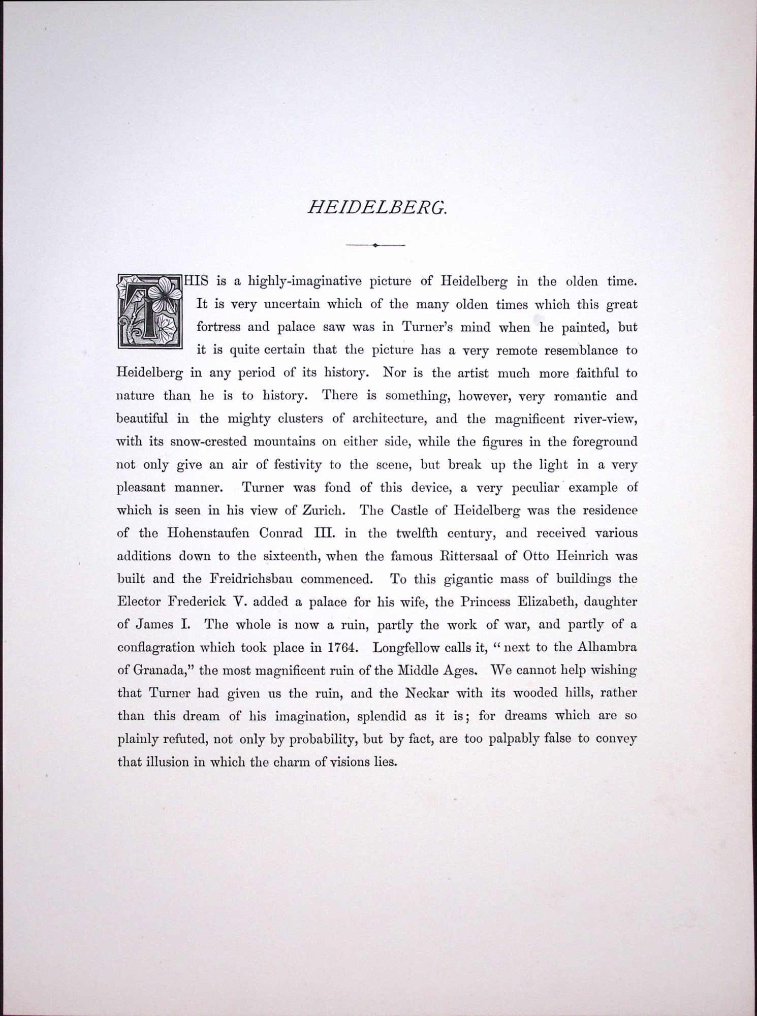 J.M.W Turner Heidelberg Germany Antique Steel Engraving-22-TR - 2