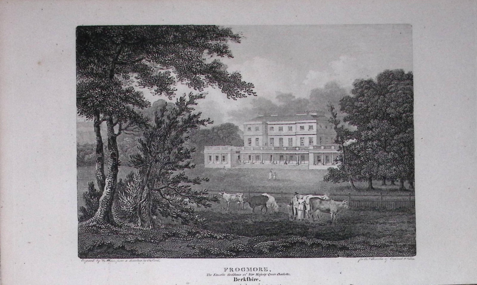 Frogmore Windsor Berkshire Antique 226 Years-Old Georgian Steel-Engraving-443: Title: Frogmore Windsor Berkshire Antique 226 Years-Old Georgian Steel-Engraving-443 Description: This Georgian Antique Print Was Removed from a First Edition of. The Beauties of England and Wa