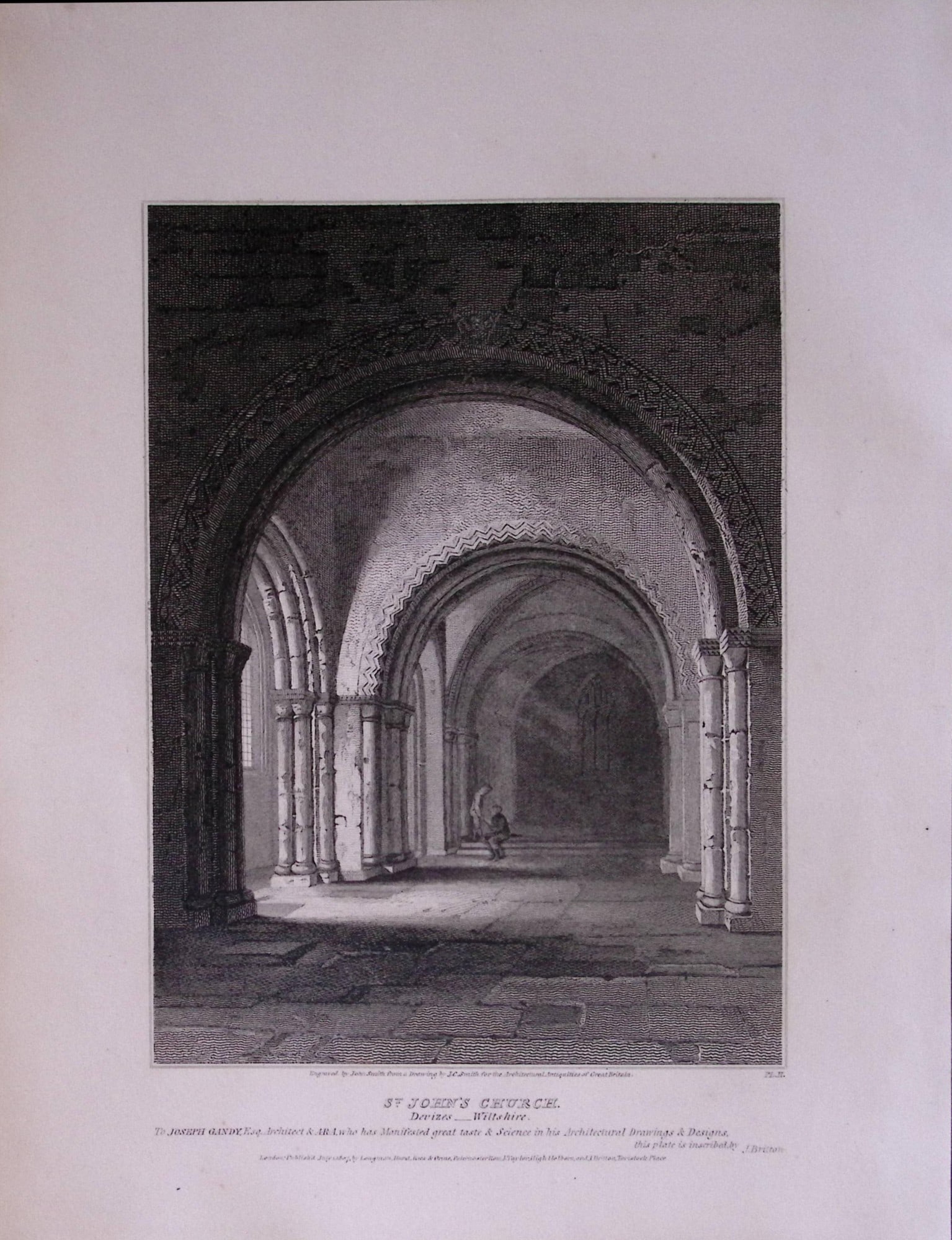 St Johns Church Wiltshire 190 Years-Old John Britton Antique Steel Engraving-197: Title: St Johns Church Wiltshire 190 Years-Old John Britton Antique Steel Engraving-197 Description: This 191 Years-Old Steel Engraved Plate Has Been Removed from an Antique Edition of. John Br