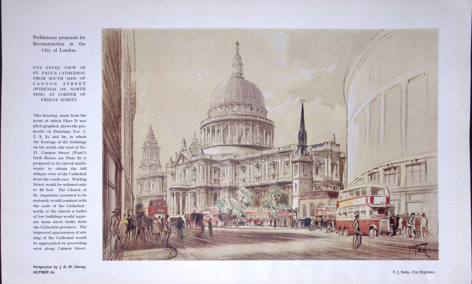 City of London Post-War Reconstruction St Pauls Cathedral 1944 Map-32a.: Title: City of London Post-War Reconstruction St Pauls Cathedral 1944 Map-32a. Description: City of London Post-War Reconstruction St Pauls Cathedral 1944 Map-32a. This is a Map and Measures