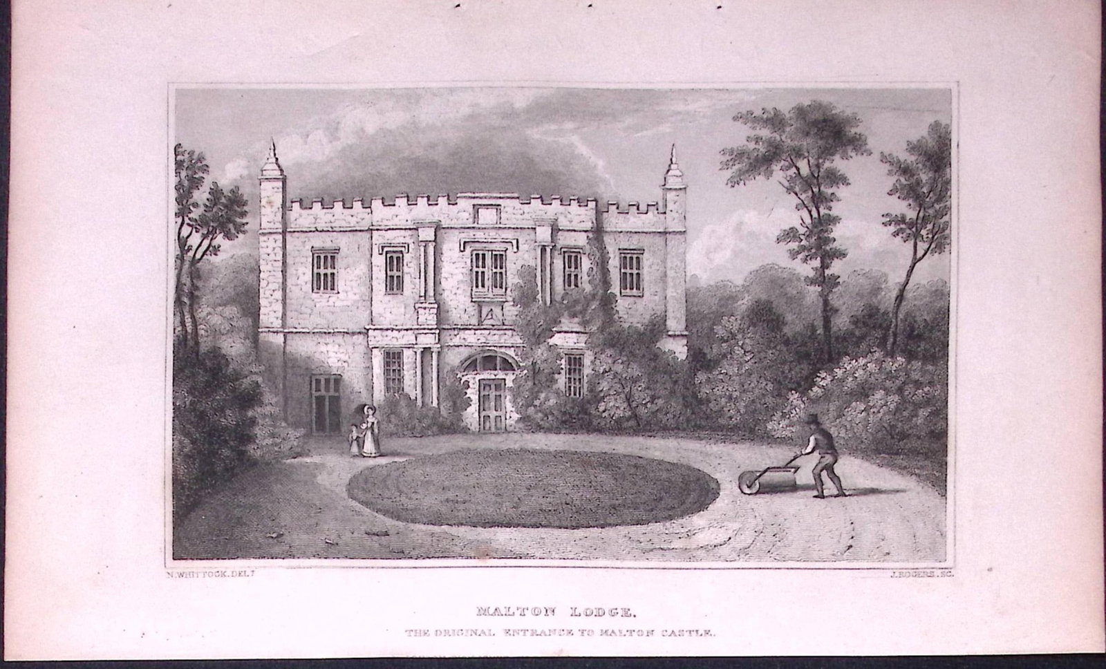 Malton Lodge Yorkshire 198 Years-Old Thomas Allen Antique Steel Engraving-15: Title: Malton Lodge Yorkshire 198 Years-Old Thomas Allen Antique Steel Engraving-15 Description: This 198 Years-Old Steel Engraved Plate Has Been Removed from an Antique Edition of. A New and