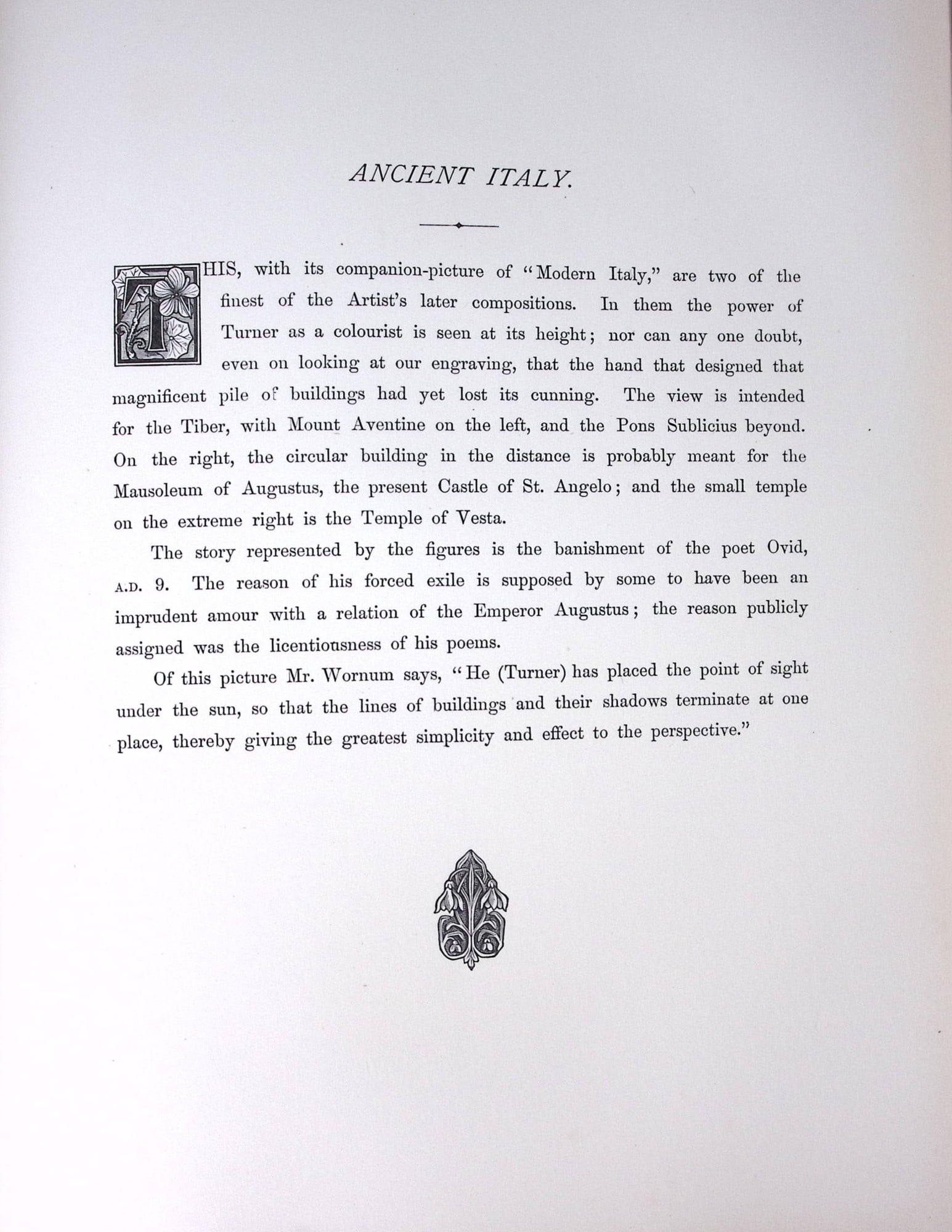 J.M.W Turner View of Ancient Italy Antique Steel Engraving-16-TR - 2