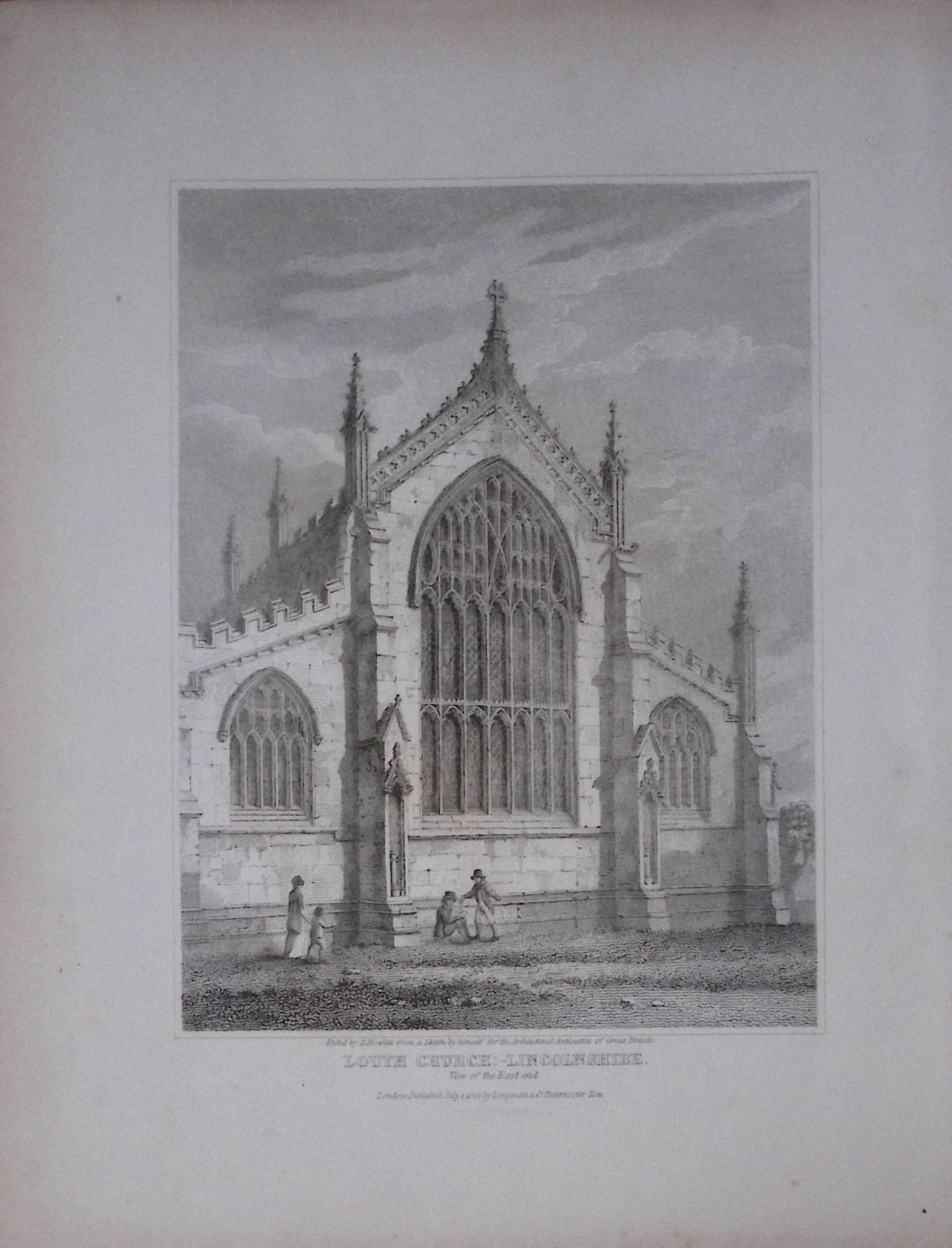 Louth Church Lincolnshire 190 Years-Old Rare John Britton Antique Steel Engraving-60: Title: Louth Church Lincolnshire 190 Years-Old Rare John Britton Antique Steel Engraving-60 Description: This 191 Years-Old Steel Gilt-Edged Engraved Plate Has Been Removed from an Antique Edition