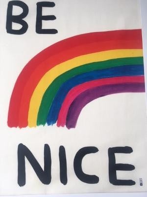 David Shrigley OBE (b 1968) ‘Be Nice’, Wall Hanging, framed, Editioned, 2020 - 3