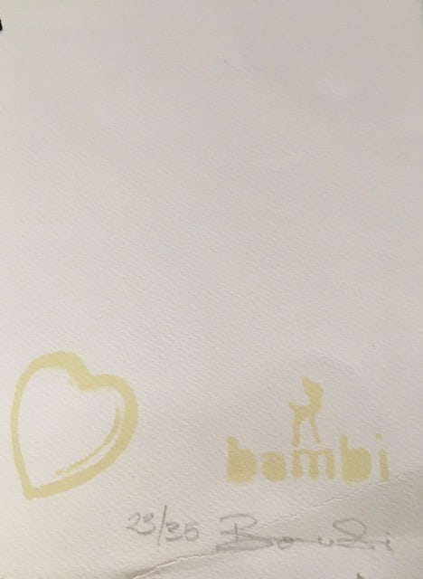 BAMBI (b.1982) Amy Jade (Red) Screenprint, Hand Finished, Titled, Signed, COA, Editioned, 2015 - 10