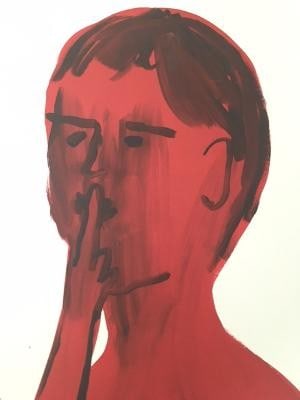 David Shrigley OBE (b 1968) ‘Shush’, Humerous Lithograph, Editioned, 2020 - 2