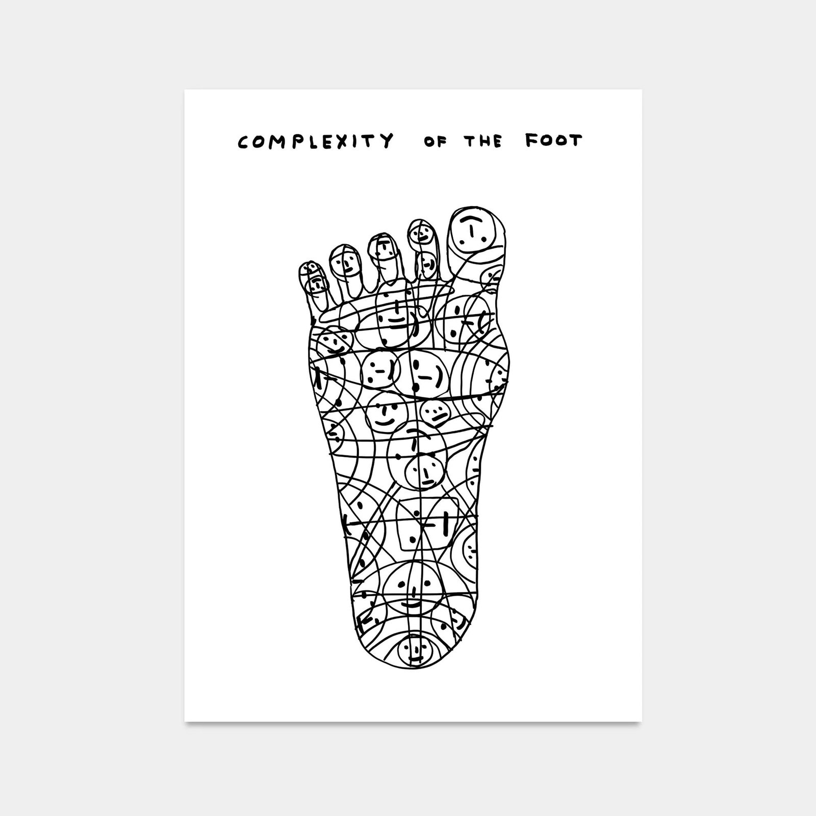 David Shrigley OBE (b 1968)‘Complexity of The Foot’ Offset Lithograph, Ltd Edition of 35: Title: David Shrigley OBE (b 1968)‘Complexity of The Foot’ Offset Lithograph, Ltd Edition of 350, COA, 2020 Description: David Shrigley OBE (b 1968) ‘Complexity of the Foot’