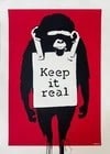 Banksy (b1974) ‘Keep It Real’, 3 Colour Screen Print, Editioned, Stamp, By West Country : Title: Banksy (b1974) ‘Keep It Real’, 3 Colour Screen Print, Editioned, Stamp, By West Country Prince, 2005 Description: Banksy (b1974) ‘KEEP IT REAL’, Editioned, Screen Pri