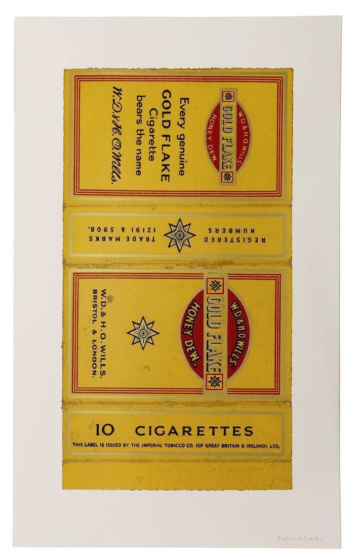 Title: Peter Blake CBE RDI RA (British 1932)'Gold Flake' Screen Print, Signed, Editioned, 2005 - 5
