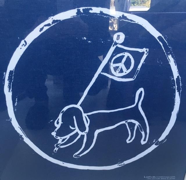 Yoshitomo Nara (b 1959) Peace Dog (Blue) Silk Screen Printed On Cotton, Framed, 2020 - 4