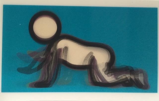 Julian Opie (1958-) 3D Lenticular Moving Image, in Colours ‘Dino Crawling’ Framed, 2012 - 10