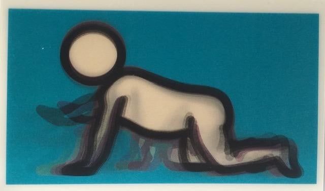 Julian Opie (1958-) 3D Lenticular Moving Image, in Colours ‘Dino Crawling’ Framed, 2012 - 11