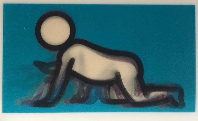Julian Opie (1958-) 3D Lenticular Moving Image, in Colours ‘Dino Crawling’ Framed, 2012 - 5