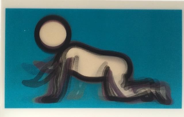 Julian Opie (1958-) 3D Lenticular Moving Image, in Colours ‘Dino Crawling’ Framed, 2012 - 6