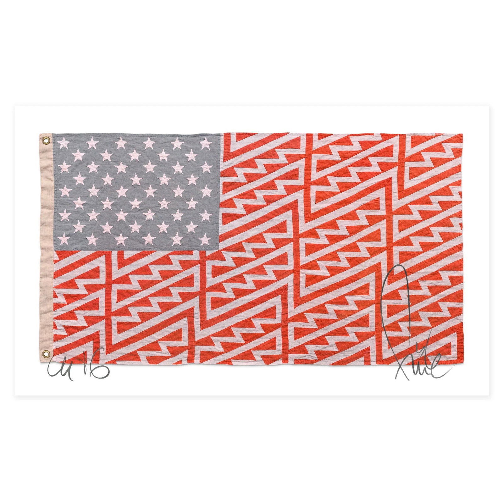 Faile (b 1975 & 76) ‘Star Spangled Shadows’ Screen print on Linen paper Signed, Limited  (1 of 10)