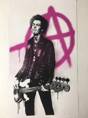 Chris Boyle (b 1972) 'Sid Vicious - Anarchy', Art Print, Signed, Stamped A/P 5/5, 2024 (1 of 6)