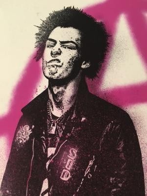 Chris Boyle (b 1972) 'Sid Vicious - Anarchy', Art Print, Signed, Stamped A/P 5/5, 2024 - 2