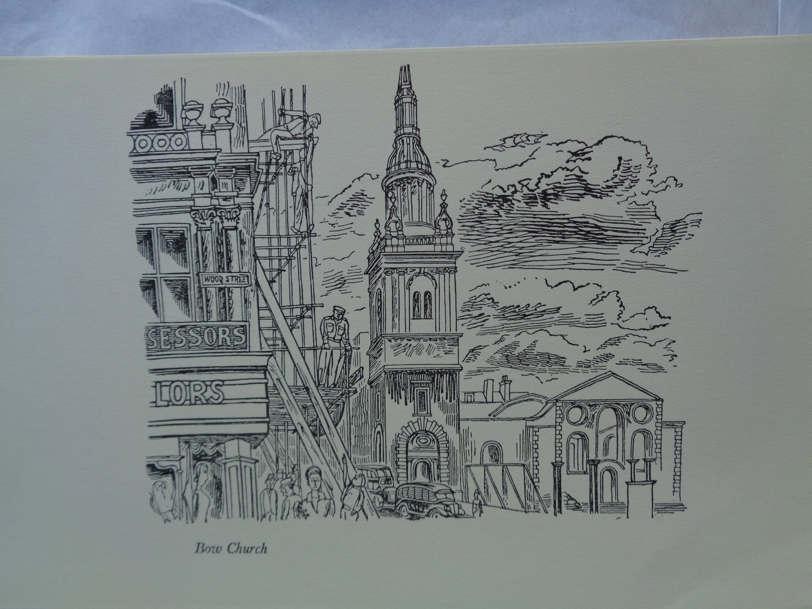 Edward Bawden CBE RA Original Vintage Historic Lithograph of London Historic Bow Bells Londoner: Title: Edward Bawden CBE RA Original Vintage Historic Lithograph of London Historic Bow Bells Londoner Description: This Vintage (1949) historic original Lithograph ( ie nothing printed on the back)