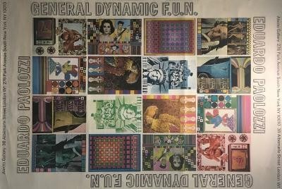 Eduardo Paolozzi(British, 1924-2005)'General Dynamic F.U.N' Lithographic Gallery Print Original 1... - 2
