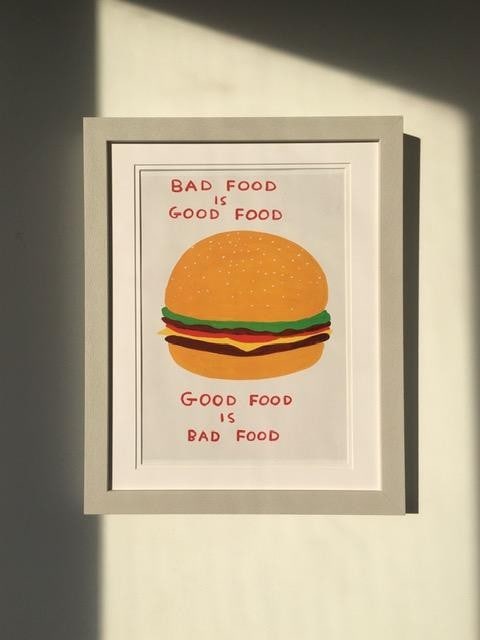 David Shrigley OBE (b 1968) ‘Bad Food Good Food’, Shrig Mini Series Offset Lithograph, F (1 of 4)