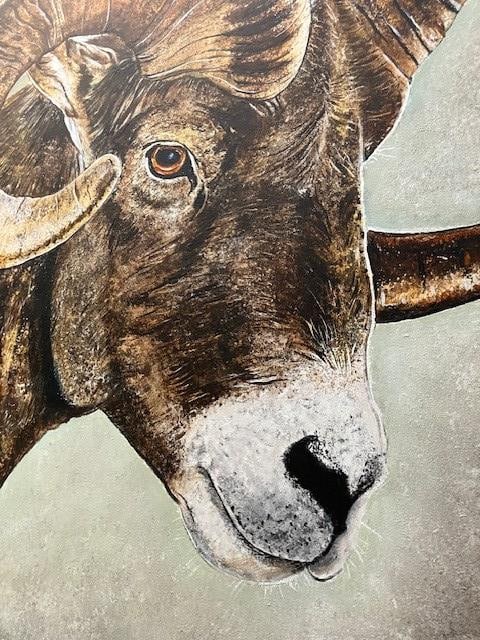 2 Ram Oil Paintings On Canvas. Artist Is Miranda Assink - 4