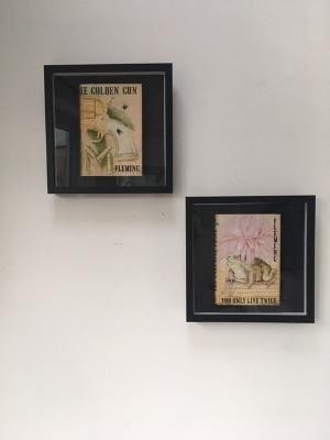James Bond, Display Pair of Ist Edition Books, Jon Cape, Cover by R. Chopping, Framed, Editioned... (1 of 20)