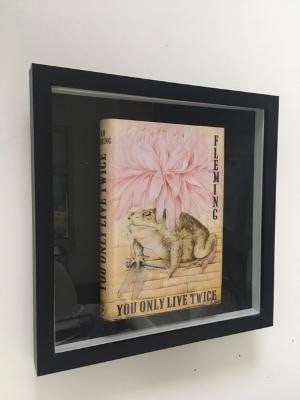 James Bond, Display Pair of Ist Edition Books, Jon Cape, Cover by R. Chopping, Framed, Editioned... - 2