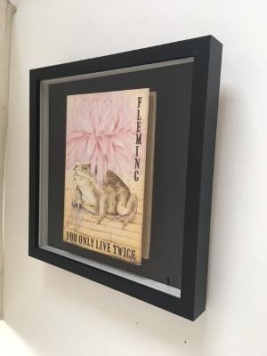 James Bond, Display Pair of Ist Edition Books, Jon Cape, Cover by R. Chopping, Framed, Editioned... - 3