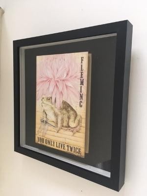James Bond, Display Pair of Ist Edition Books, Jon Cape, Cover by R. Chopping, Framed, Editioned... - 4