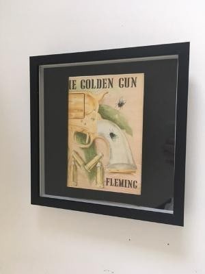 James Bond, Display Pair of Ist Edition Books, Jon Cape, Cover by R. Chopping, Framed, Editioned... - 5