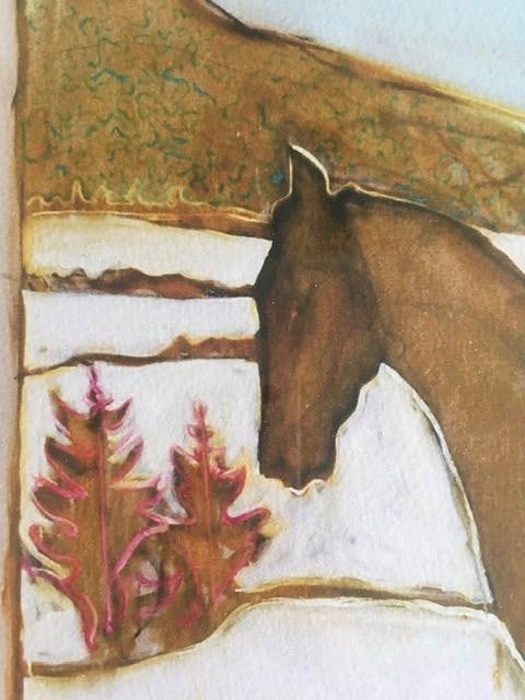 Billy Childish(b1959) 'Sledge Horse' Signed, Editioned, Pigment Print, Framed, 2013 - 4