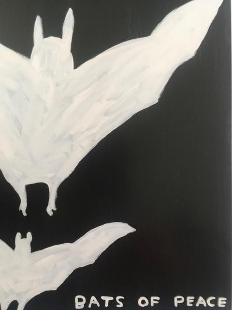 David Shrigley OBE (b 1968) ‘Bats-Its Ok’ Offset Lithograph, Mini Series Framed, Edition - 3