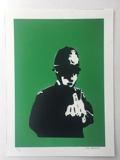 Banksy Not Banksy, 'Rude Copper' Screenprint, Signed, Editioned, COA 2018: Title: Banksy Not Banksy, 'Rude Copper' Screenprint, Signed, Editioned, COA 2018 Description: Banksy Not Banksy, 'Rude Copper' Screenprint, Signed, Editioned, COA 2018 Description – Banks