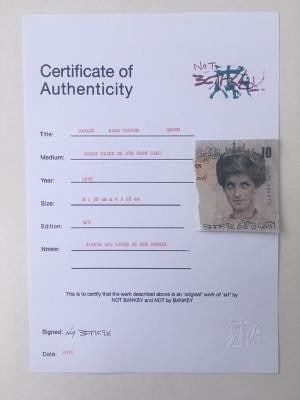 Banksy Not Banksy, 'Rude Copper' Screenprint, Signed, Editioned, COA 2018 - 7